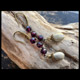 cranberry beaded vintage earrings