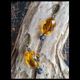 amber and sapphire beaded earrings