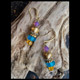 turquoise and lavendar vintage earrings